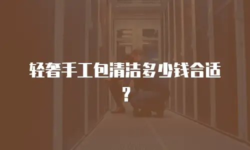 轻奢手工包清洁多少钱合适？