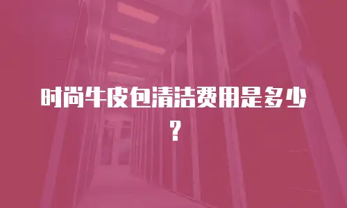 时尚牛皮包清洁费用是多少？