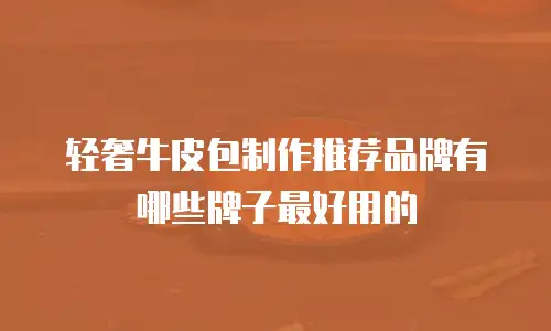 轻奢牛皮包制作推荐品牌有哪些牌子最好用的