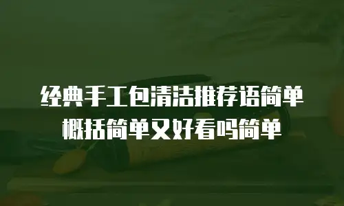 经典手工包清洁推荐语简单概括简单又好看吗简单