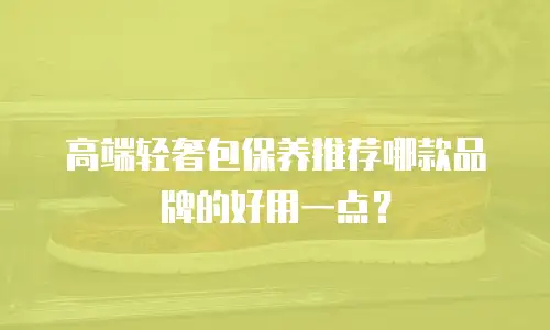 高端轻奢包保养推荐哪款品牌的好用一点？