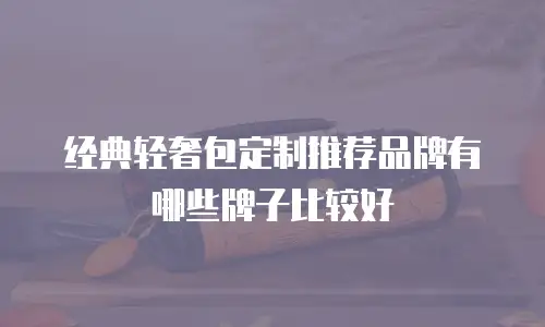 经典轻奢包定制推荐品牌有哪些牌子比较好