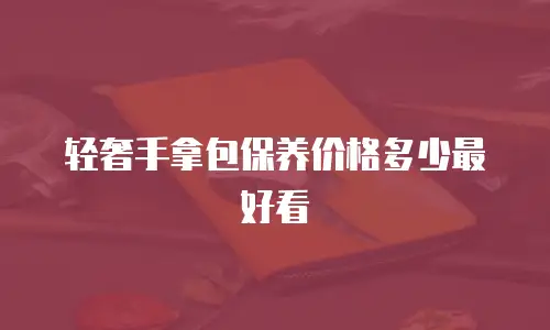 轻奢手拿包保养价格多少最好看