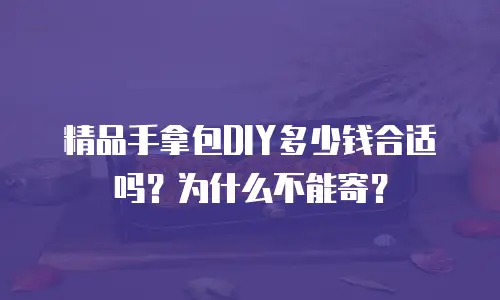 精品手拿包DIY多少钱合适吗？为什么不能寄？