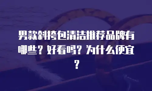 男款斜挎包清洁推荐品牌有哪些？好看吗？为什么便宜？
