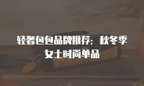 轻奢包包品牌推荐：秋冬季女士时尚单品