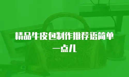 精品牛皮包制作推荐语简单一点儿