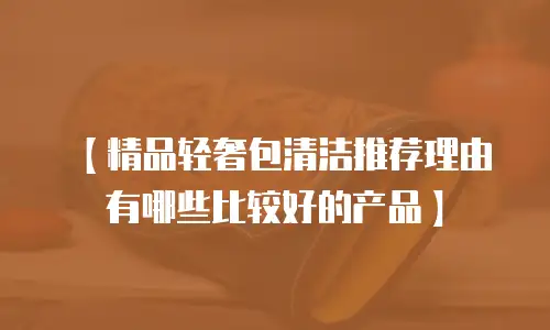 【精品轻奢包清洁推荐理由有哪些比较好的产品】