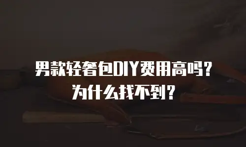 男款轻奢包DIY费用高吗？为什么找不到？