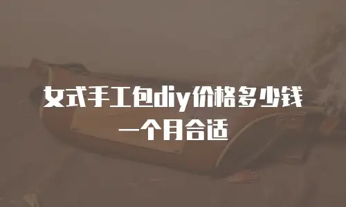 女式手工包diy价格多少钱一个月合适