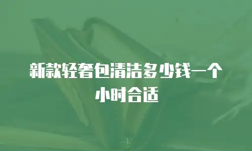 新款轻奢包清洁多少钱一个小时合适