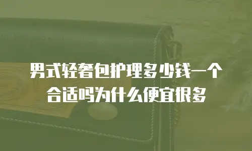 男式轻奢包护理多少钱一个合适吗为什么便宜很多