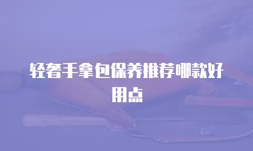 轻奢手拿包保养推荐哪款好用点