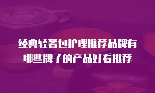 经典轻奢包护理推荐品牌有哪些牌子的产品好看推荐