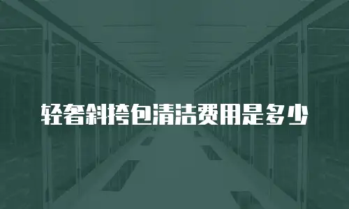 轻奢斜挎包清洁费用是多少