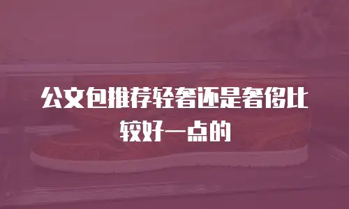 公文包推荐轻奢还是奢侈比较好一点的