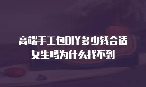 高端手工包DIY多少钱合适女生吗为什么找不到