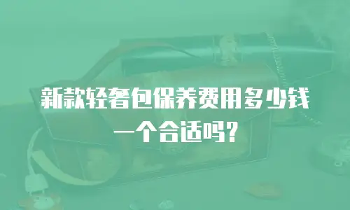 新款轻奢包保养费用多少钱一个合适吗？
