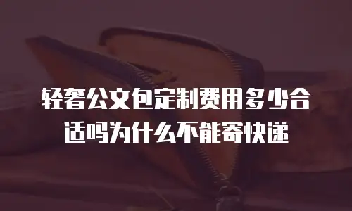 轻奢公文包定制费用多少合适吗为什么不能寄快递