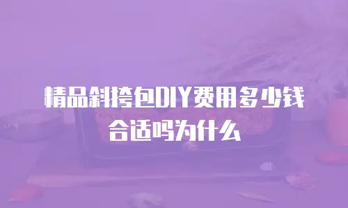 精品斜挎包DIY费用多少钱合适吗为什么