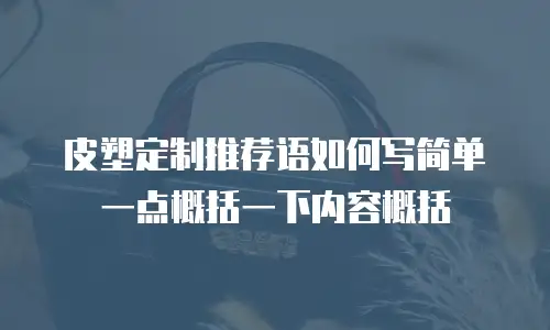 皮塑定制推荐语如何写简单一点概括一下内容概括