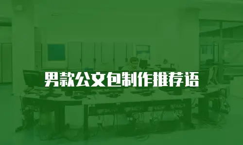男款公文包制作推荐语