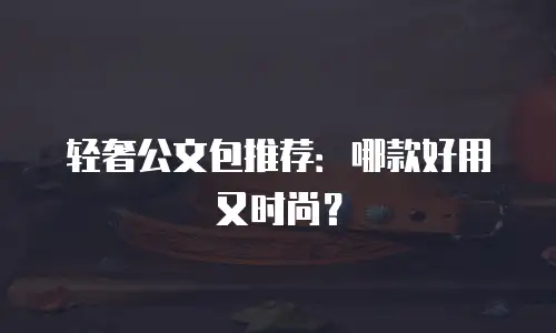 轻奢公文包推荐：哪款好用又时尚？