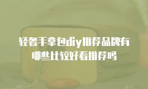 轻奢手拿包diy推荐品牌有哪些比较好看推荐吗