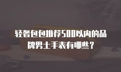 轻奢包包推荐500以内的品牌男士手表有哪些？