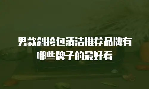 男款斜挎包清洁推荐品牌有哪些牌子的最好看