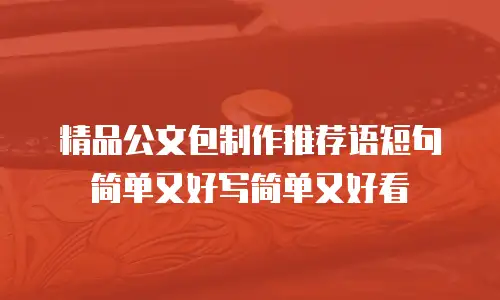 精品公文包制作推荐语短句简单又好写简单又好看
