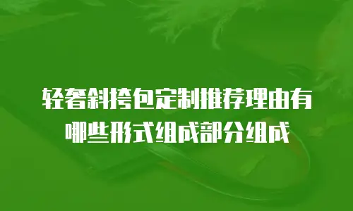 轻奢斜挎包定制推荐理由有哪些形式组成部分组成