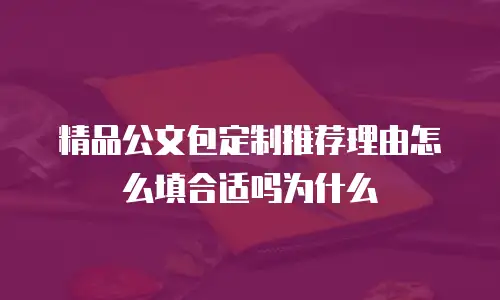 精品公文包定制推荐理由怎么填合适吗为什么