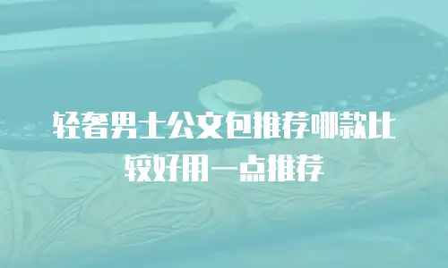 轻奢男士公文包推荐哪款比较好用一点推荐