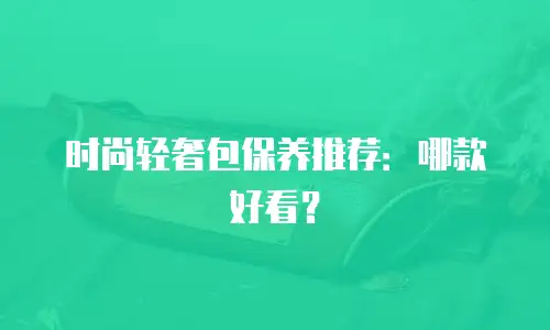 时尚轻奢包保养推荐：哪款好看？
