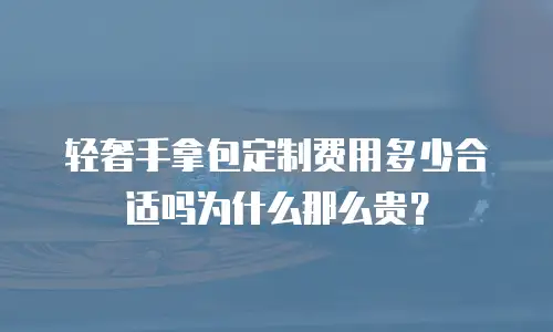轻奢手拿包定制费用多少合适吗为什么那么贵？