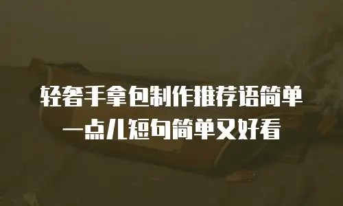 轻奢手拿包制作推荐语简单一点儿短句简单又好看