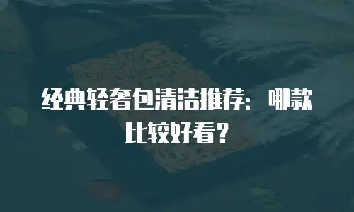 经典轻奢包清洁推荐：哪款比较好看？