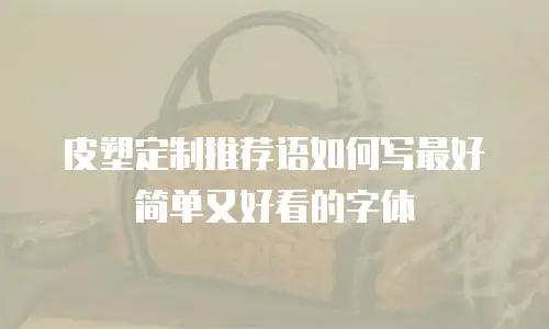 皮塑定制推荐语如何写最好简单又好看的字体