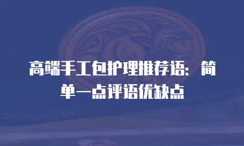 高端手工包护理推荐语：简单一点评语优缺点