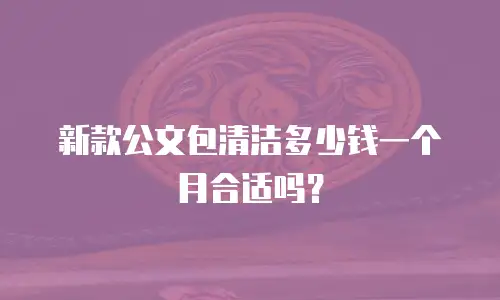 新款公文包清洁多少钱一个月合适吗？
