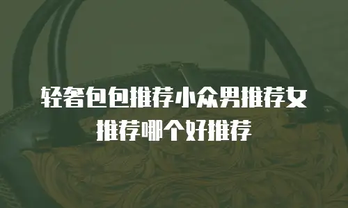 轻奢包包推荐小众男推荐女推荐哪个好推荐