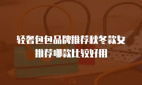 轻奢包包品牌推荐秋冬款女推荐哪款比较好用