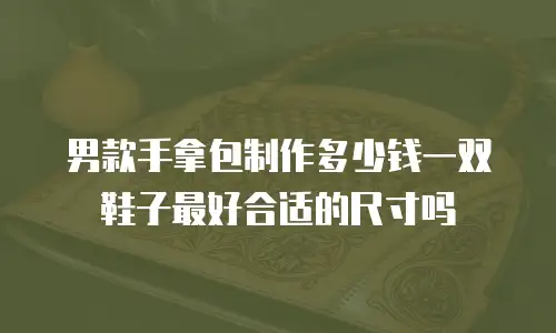 男款手拿包制作多少钱一双鞋子最好合适的尺寸吗