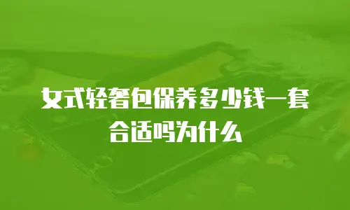 女式轻奢包保养多少钱一套合适吗为什么