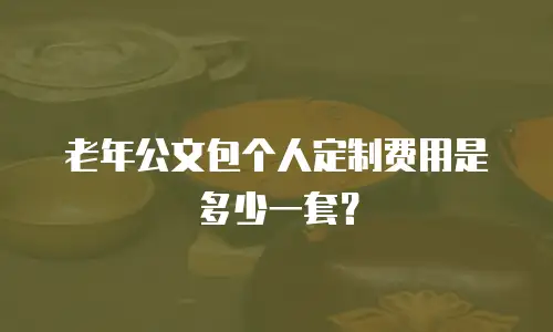 老年公文包个人定制费用是多少一套？
