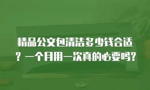精品公文包清洁多少钱合适？一个月用一次真的必要吗？