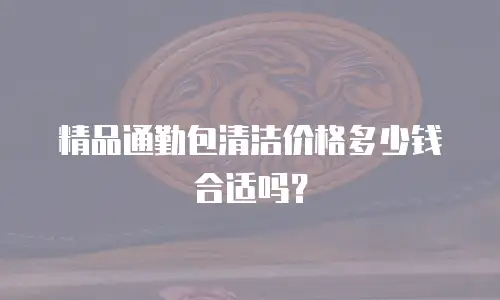 精品通勤包清洁价格多少钱合适吗？