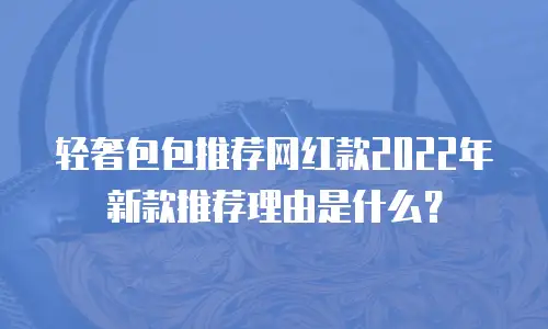 轻奢包包推荐网红款2022年新款推荐理由是什么？