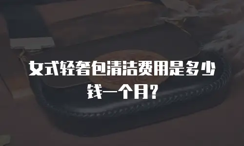 女式轻奢包清洁费用是多少钱一个月？